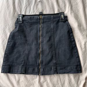 BDG Black Zip Front Skirt